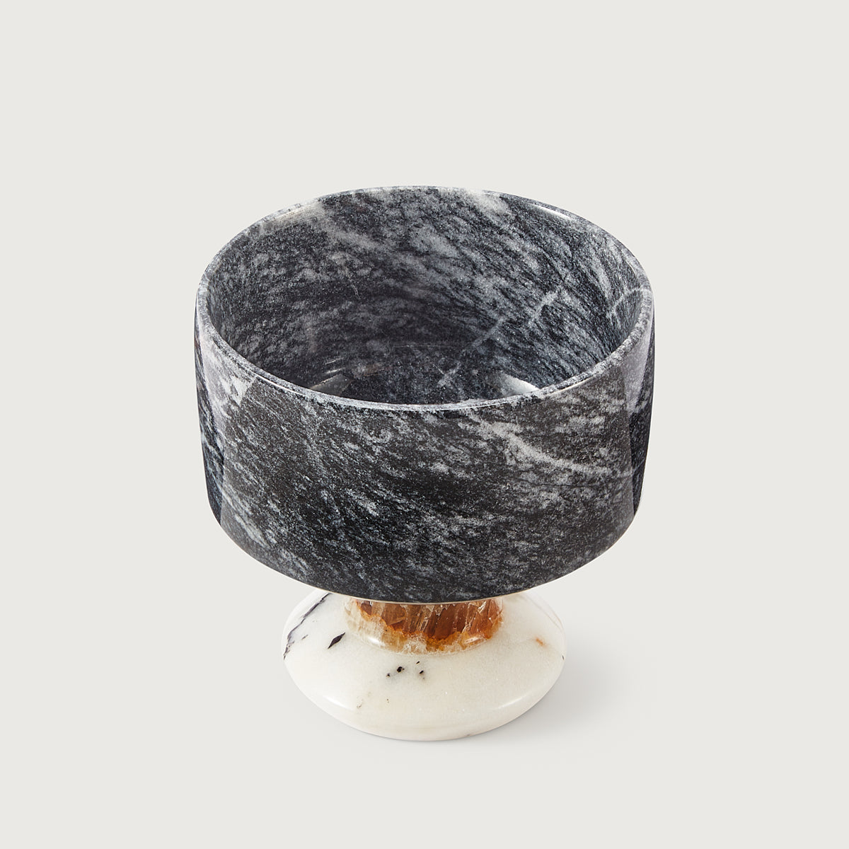 HANDMADE MARBLE CHALICE - BLACK/HONEY/LILAC